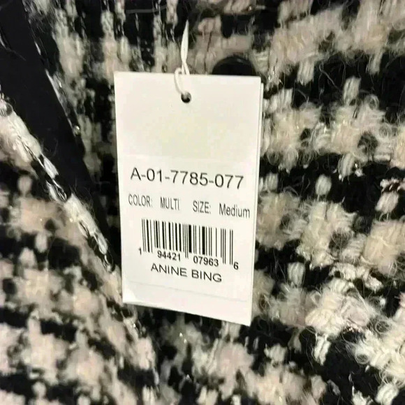 New NWT Anine Bing - Sloan Jacket in Black & White Retails $450 - Picture 7 of 7